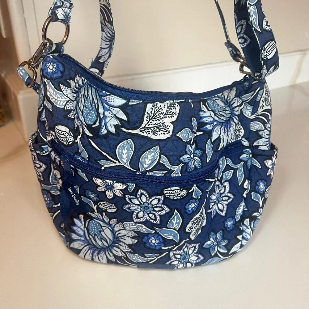 Vera Bradley Navy and White Floral Shoulder Bag/Crossbody